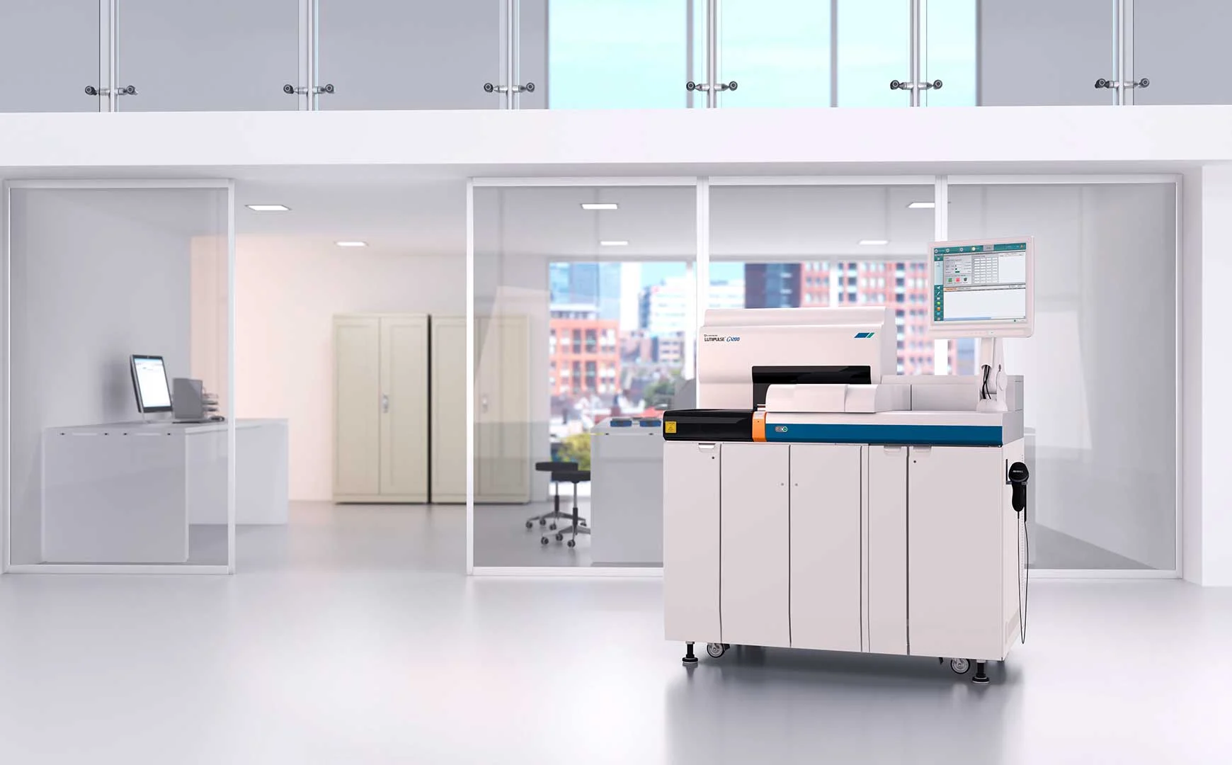 Fujirebio’s Lumipulse® G1200 fully automated immunoassy instrument capable of 120 tests per hour